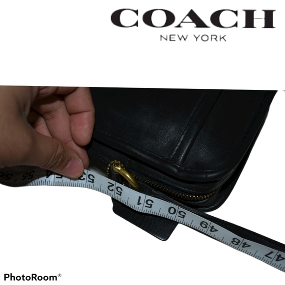 1995 Vintage Coach Black Leather Crossbody bag - Picture 6 of 8